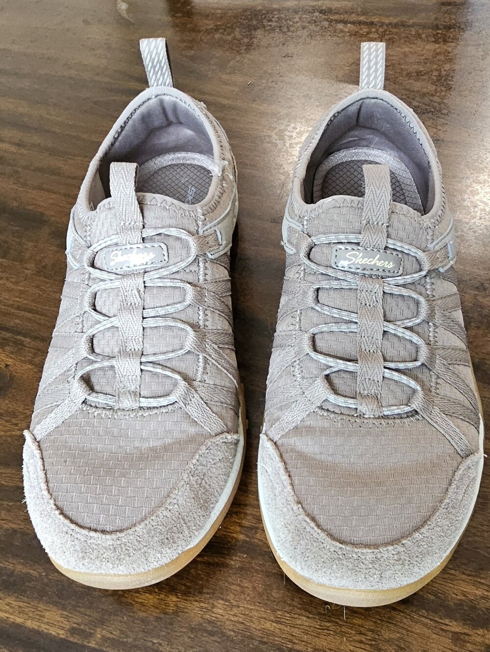 Skechers Women's Taupe Slip-On Casual Sneakers